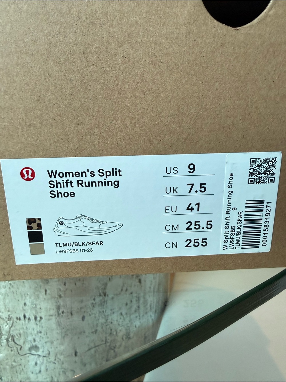 lululemon women’s split shift running shoe Leopard print - Black/Tan - Picture 8 of 8